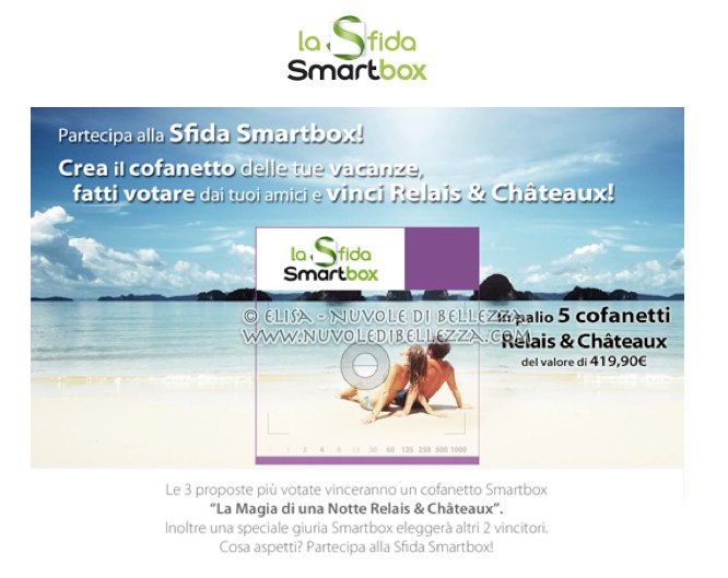 Concorso "La Sfida Smartbox", vinci un cofanetto Relais&Châteaux SMARTBOX