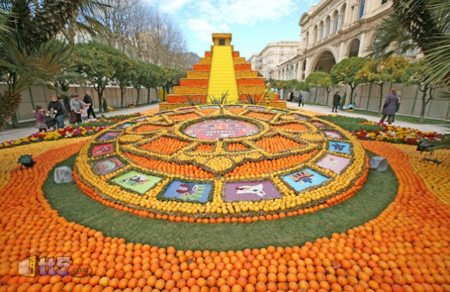 مجسمات مصنوعة من الحمضيات (الليمون والبرتقال) France-lemon-fest-photos-10