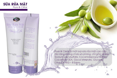   Sữa rửa mặt trắng da PURE & CLEAR - Mỹ Phẩm Huyền Cò S3.sua-rua-mat