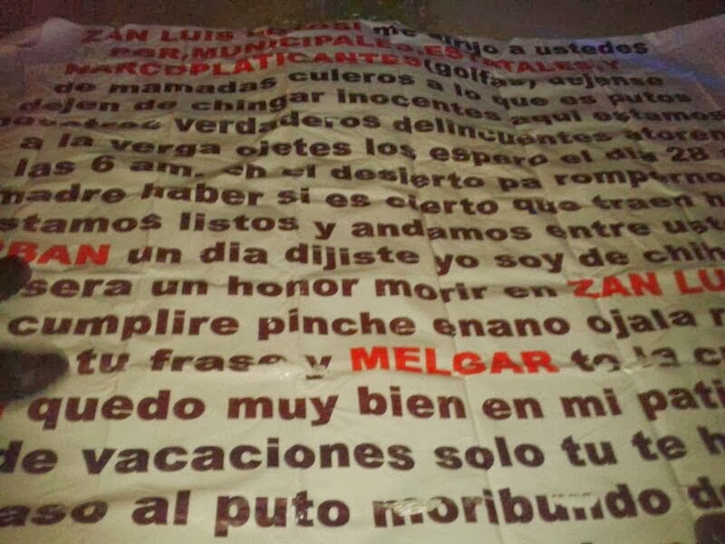 “Les vamos a partir la madre golfitas” Reaparece el Z42 con tres Narcomantas y retan a gober de SLP Les-vamos-a-partir-la-madre-golfitas-Reaparece-el-Z42-con-tres-Narcomantas-y-retan-a-gober-de-SLP