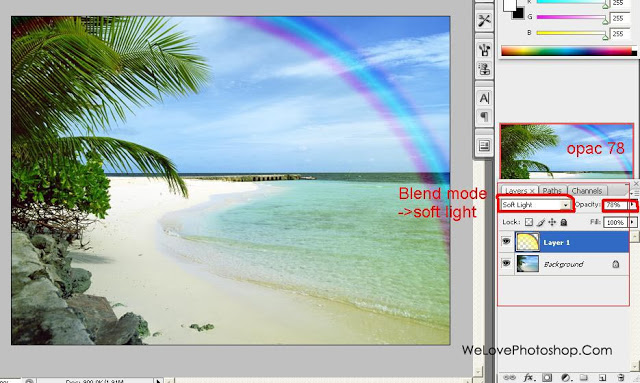 Cách tạo cầu vồng bằng Photoshop 5