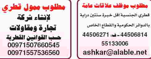 وظائف خالية فى قطر من جريدة الشرق الوسيط الاربعاء 5 ديسمبر 2012 2012-12-05_063503