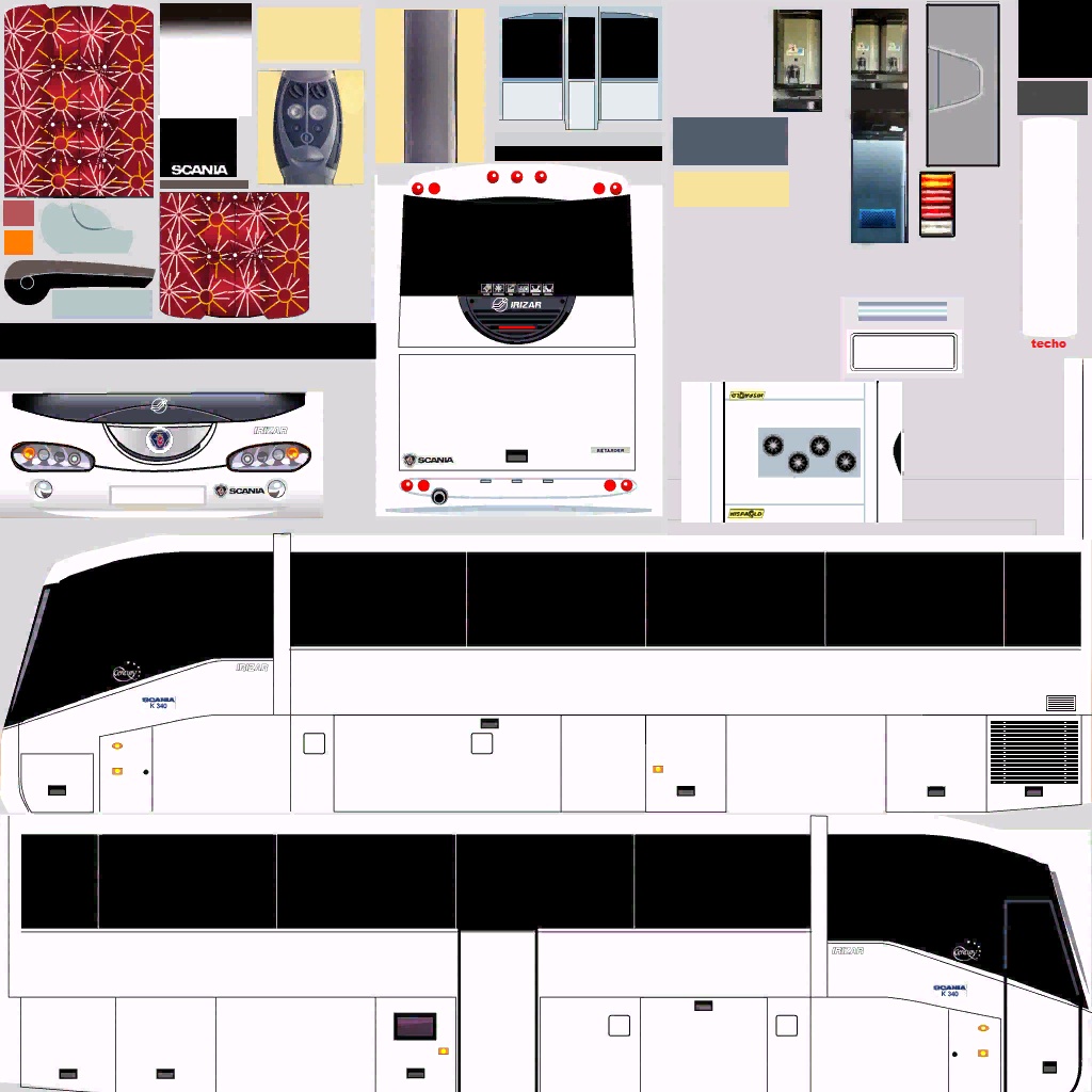 Bases (skins en blanco) para crear tus propias cromaticas. BASEirizarcentury4x2