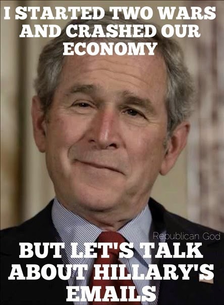 Hey leftwing....whatcha gonna do? Bush-two-wars-hillary-email