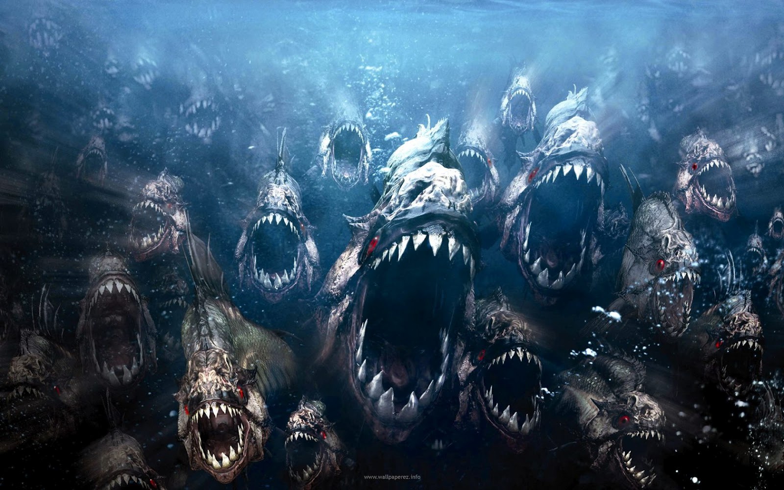 A.M.F  Wallpaper Piranha-3d-2083