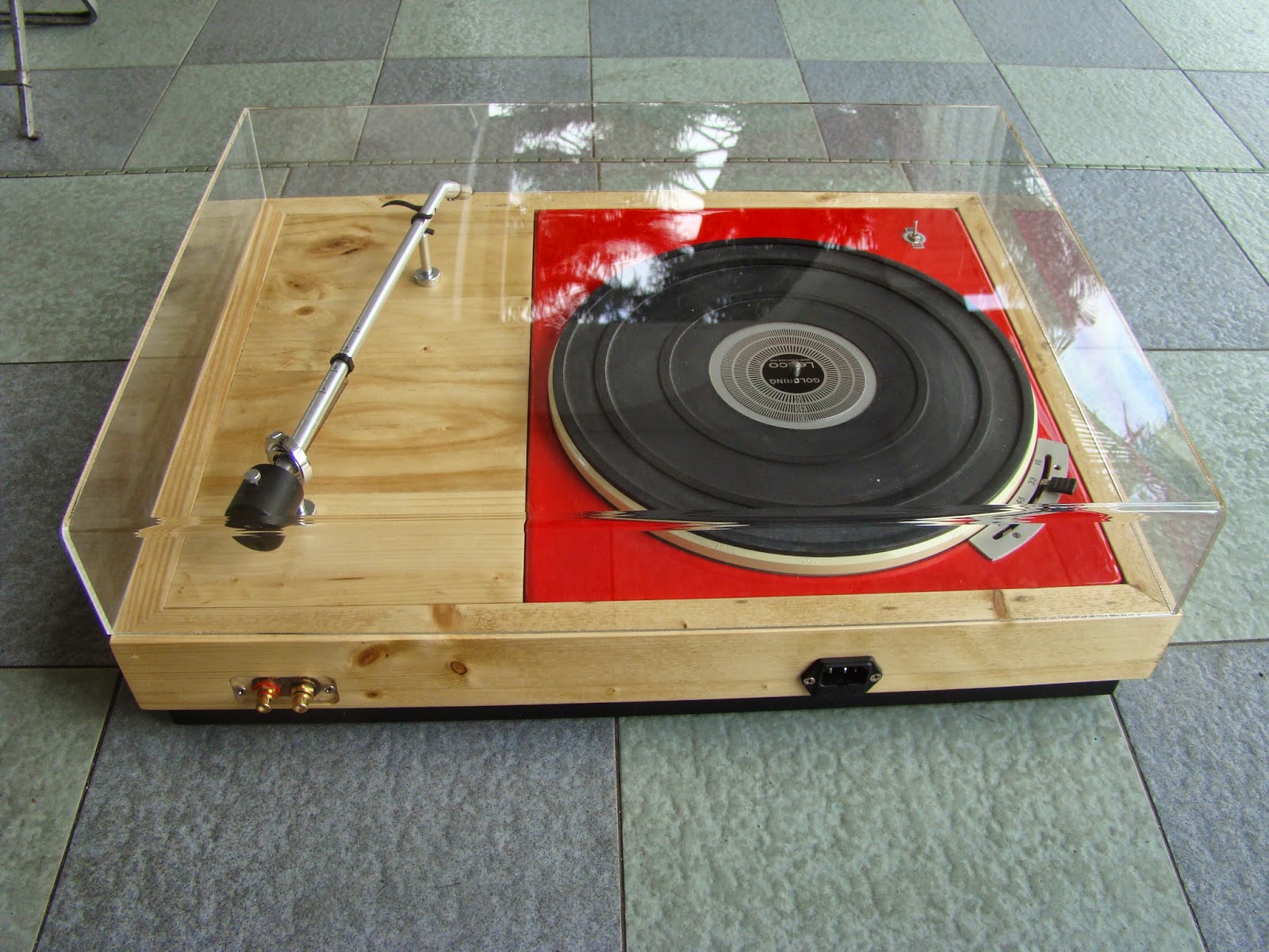 Lenco L70 turntable, modified ( Sold ) Lenco%2Bl70%2Brear