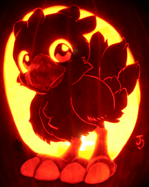 Joyeuse Halloween 2013 Chocobo_jack_o_lantern