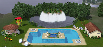 Wasserfall selber bauen Freizeitbad