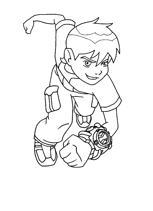   Ben10 coloring paper for kids---- can print Ben-10-coloring-pages