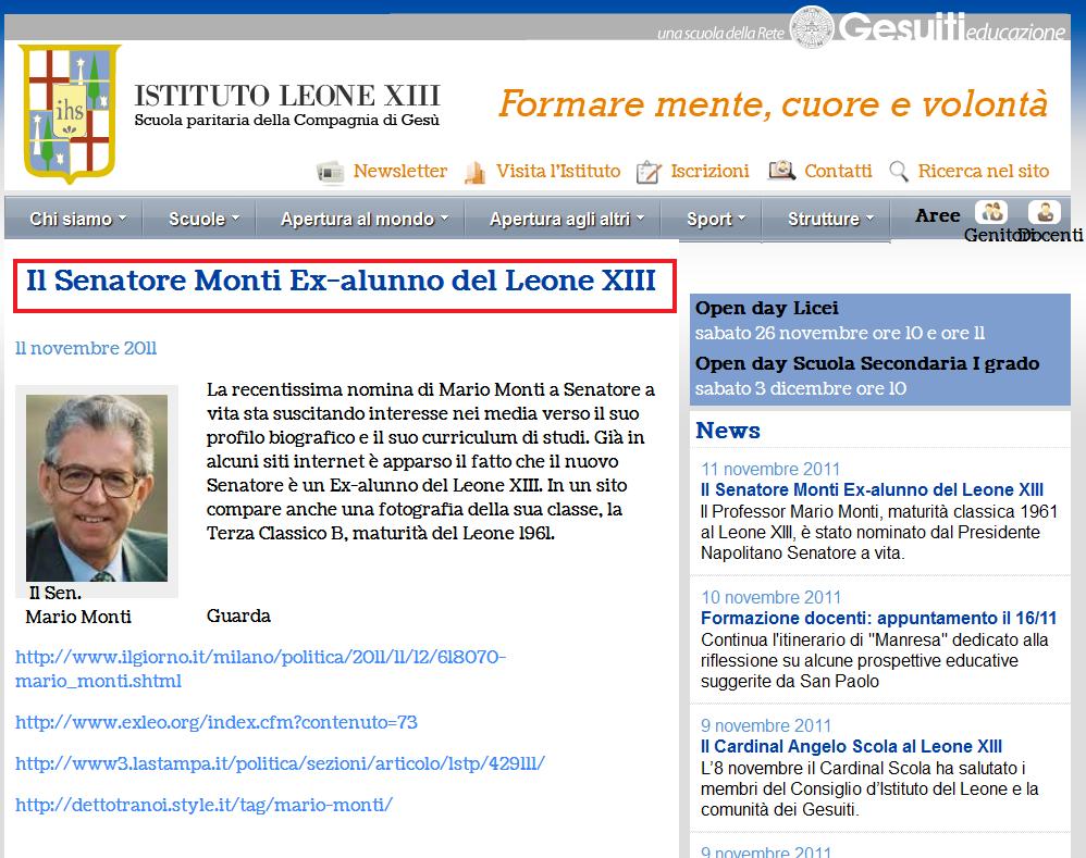 MARIO MONTI CONTROLLED BY THE JESUITS Leonexiii