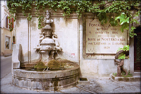 Dans quelle ville peut on voir cette fontaine ?. Fontaine_nostradamus