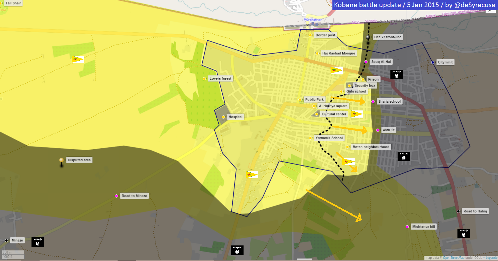 معركه عين العرب " كوباني "  - صفحة 6 Kobane-5-Jan-2015