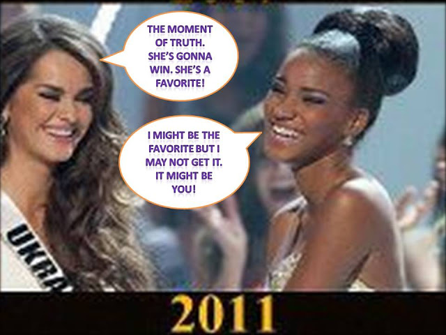 Crowning moment funny in Miss Universe 2011