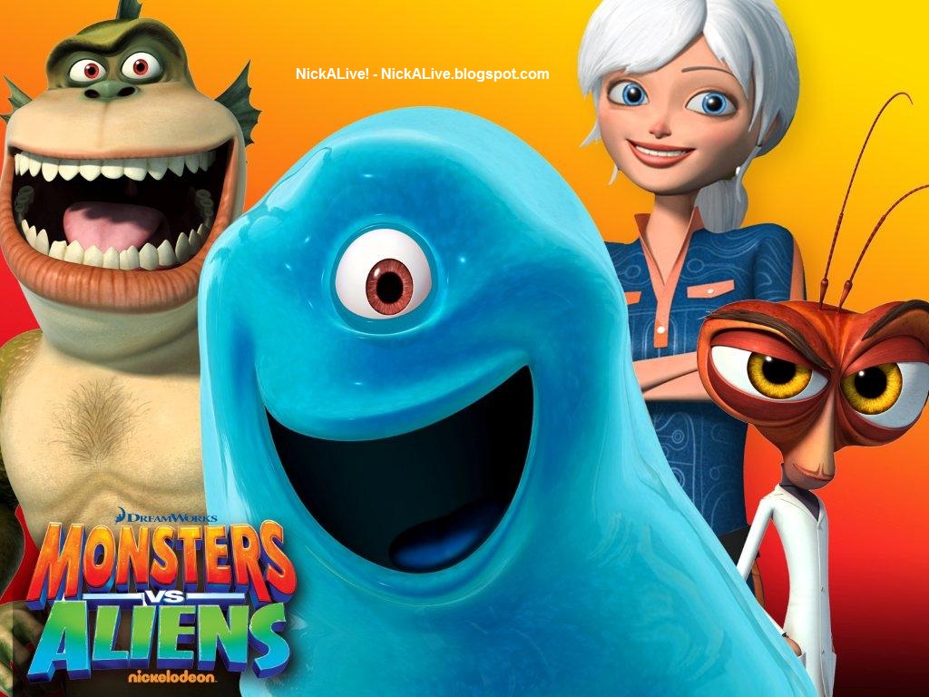 مُسلسل الأنميشن والكوميديا Monsters vs. Aliens 2013 مُترجم  Nickelodeon-Dreamworks-Monsters-Vs-Aliens-Nicktoons-Nicktoon-Animation-Characters-Cast-Group_Press_2
