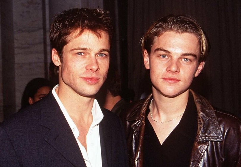 ¿Cuánto mide Leonardo DiCaprio? - Altura - Real height Leonardo-DiCaprio-And-Brad-Pitt-1996