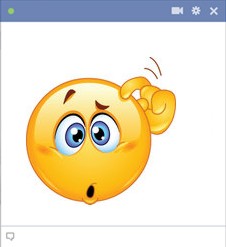 مجموعة من أسمايلات الفيس بوك كبيرة الحجم Confused-emoticon-scratching-head