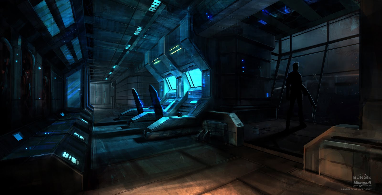 Concept, Artwork et Illustration Halo Data_overlook_interior