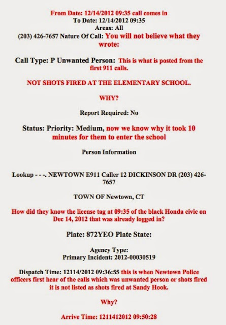 Sandy Hook: Ten more proofs that vitiate the official account %22Unwanted%2Bperson%22%2C%2Bnot%2B%22Shots%2Bfired%22