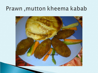 இறால் ,மட்டன் கீமா கபாப் -Prawn Mutton Kheema Kabab Kima2