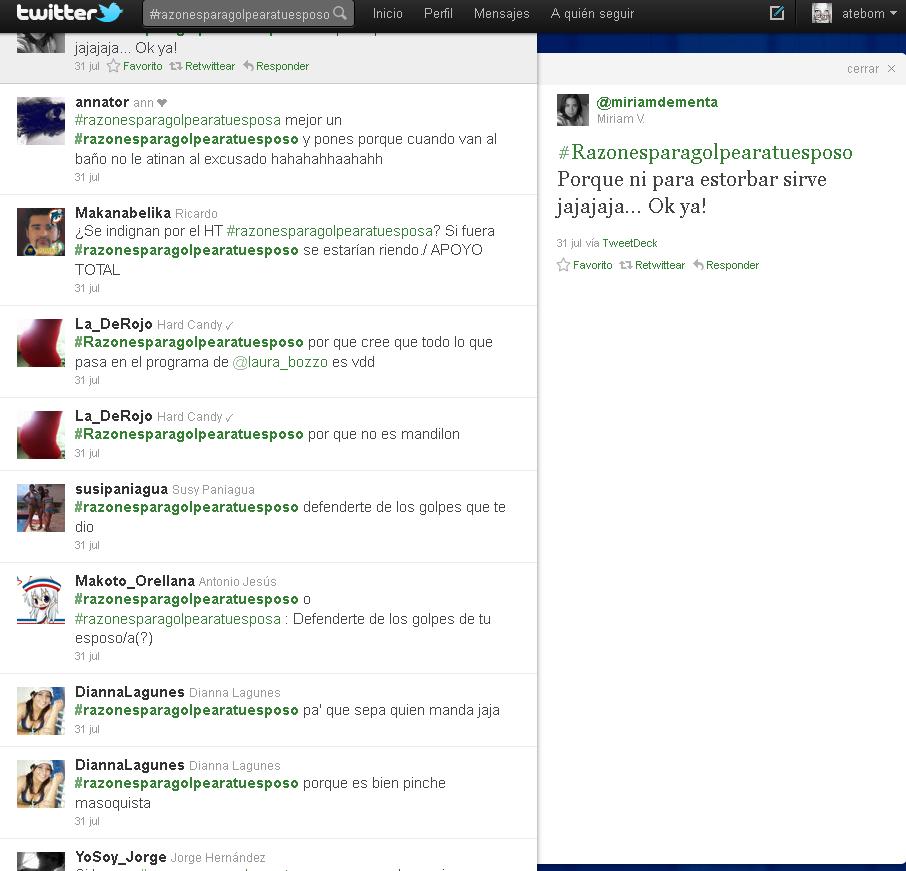Quita Twitter hashtag “Razones para golpear a tu esposa” Razonesparagolpearesposo
