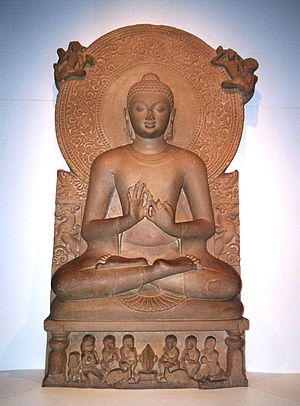 வாழ்வை இனிதாக்க புத்தர் கூறிய எட்டு வழிகள் 300px-Buddha_in_Sarnath_Museum_%28Dhammajak_Mutra%29