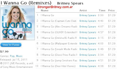 I Wanna Go Remixes: À venda nos iTunes  01