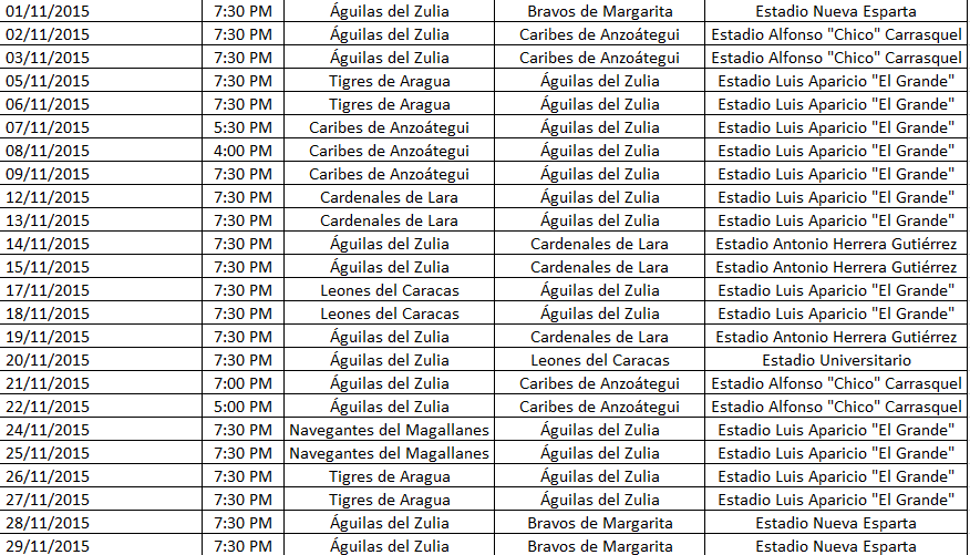 Calendario de las Águilas en la temporada 2015-2016 Calendario%2BAguilas%2Bnov