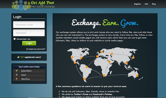 Getaddfast.com - Social Media Exchange Exs