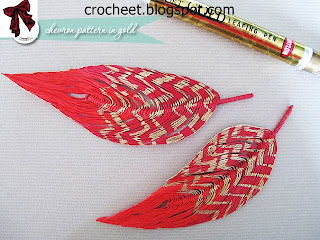 كيف تصنعي ريشا مثل ريش الطيور  Feather_chevron_pattern