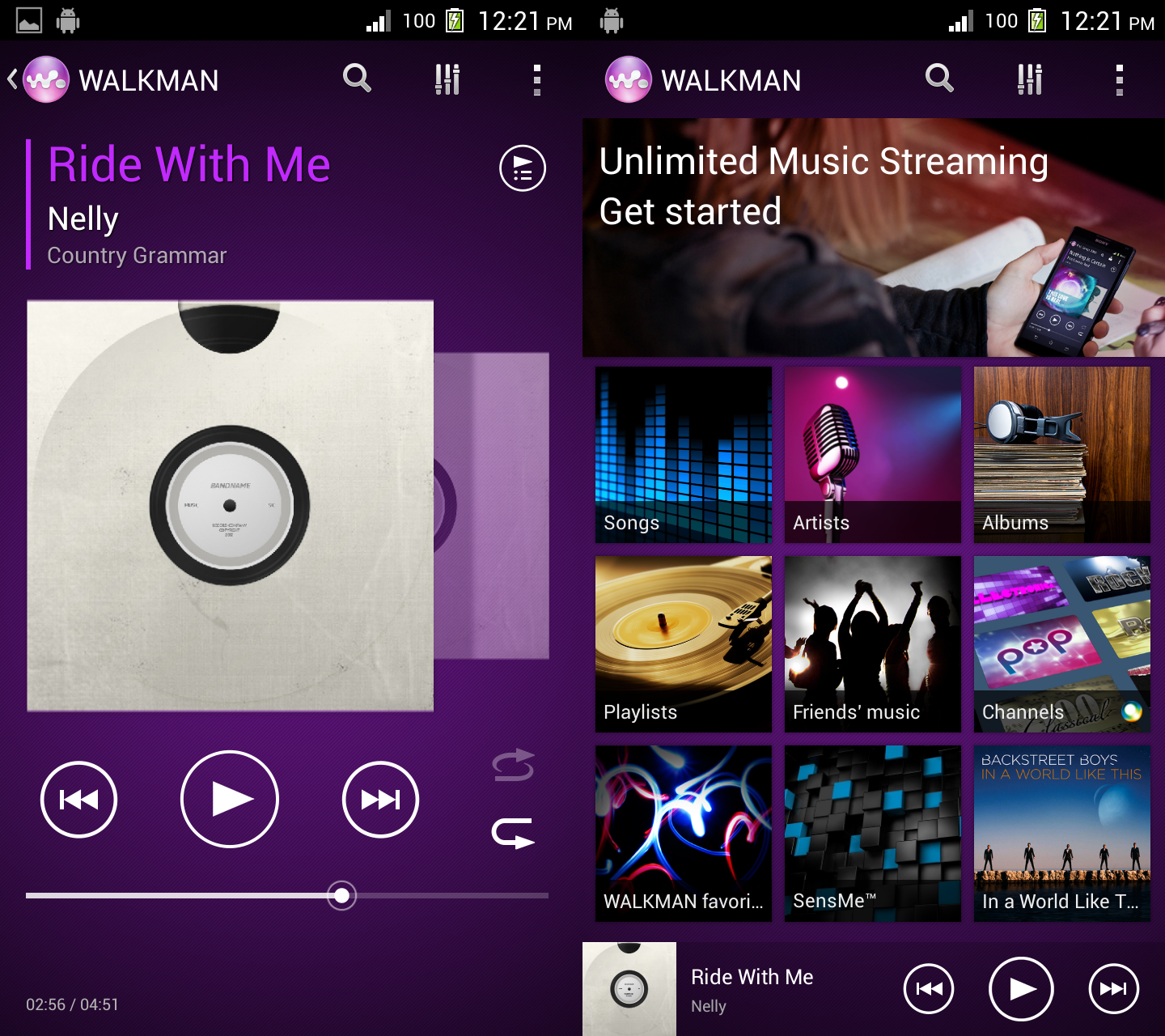 WALKMAN PARA ANDROID 5y3c