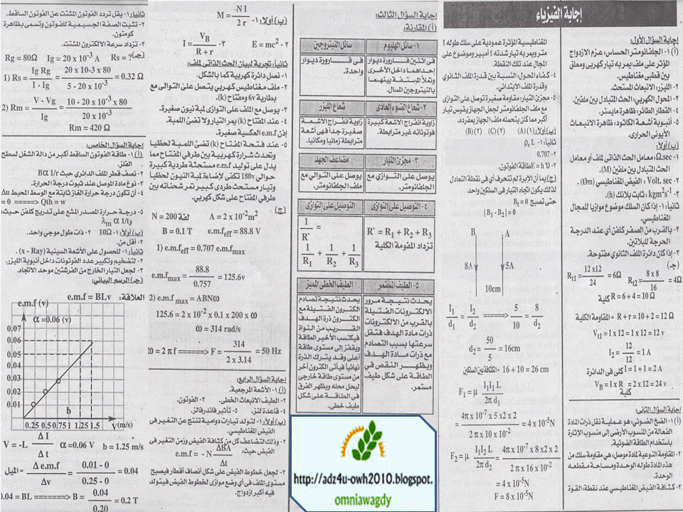 السودان - كل نماذج الاجابات الرسمية لامتحانات ثانوية السودان 2014 %D9%81%D9%8A%D8%B2%D9%8A%D8%A7%D8%A13%D8%AB