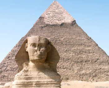 Sphinx is much older than the Pyramids!  Sphinx_Pyramid