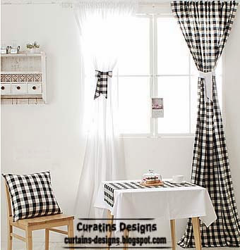 احدث موديلات ستائر اطفال واجمل الوان ستائرالاطفال Black-and-white-boys-curtains-2014