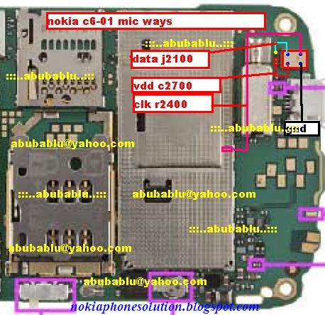 حل مشكلة مايك نوكيا c6-01 Mic-8