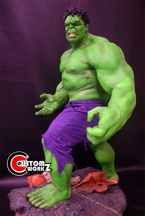 [Sideshow] Hulk Avengers Maquette - Página 19 Sideshow_Hulk_Statue_Repaint_CW_003