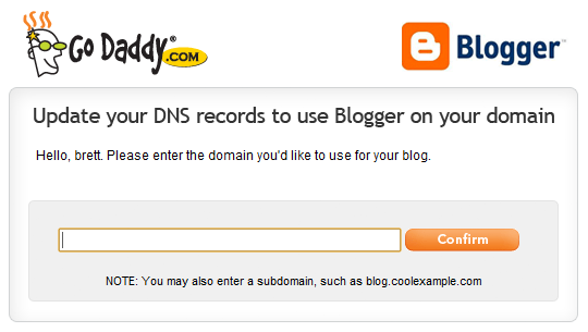 Thêm tên miền tuỳ chỉnh cho Blogger dễ dàng với Godaddy tool Bloggergodaddy