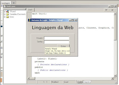Sistema de Login - Delphi e Banco de Dados Sistemaloginmysql