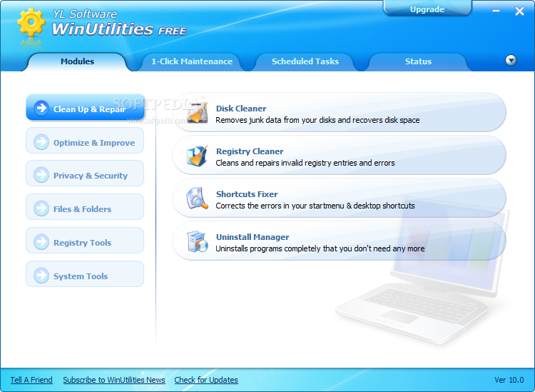 اصدار جديد من منظف ومسرع الويندوز WinUtilities Free Edition 10.35  WinUtilities-Free_1