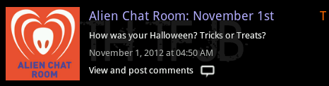 Alien Chat Room: 01 de Novembro 1