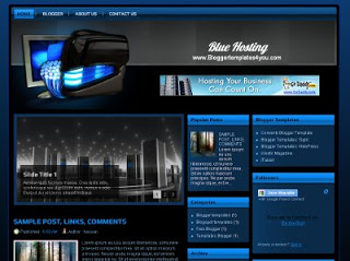  قالب (  Blue Hosting Blogger Template  ) BlueHosting