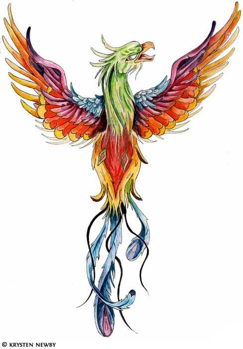 أسطورة طائر الفينيق Phoenix Phoenix-bird-tattoo