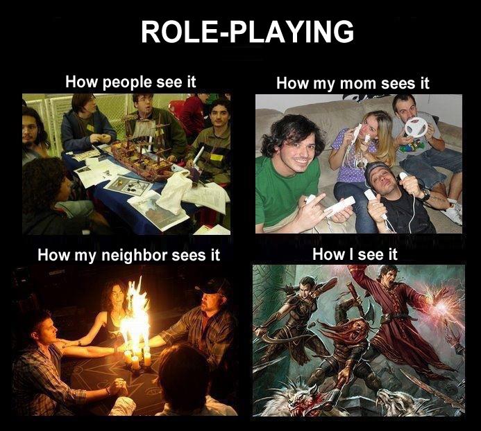 Los diferentes puntos de vista del rol Role-Playing-Games