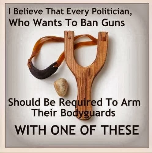 Funny: For Every Politician Who Wants To Ban Guns Slingshot