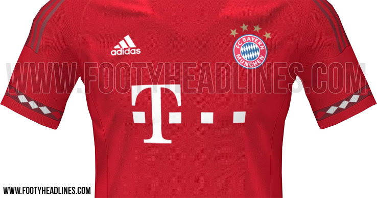 Maillot saison 2015-2016 Bayern-munchen-15-16-home-kit