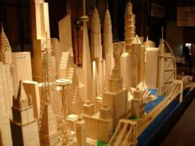 تصاميم معمارية مذهلة و لكن باستخدام عيدان الاسنان  Toothpick-art-15