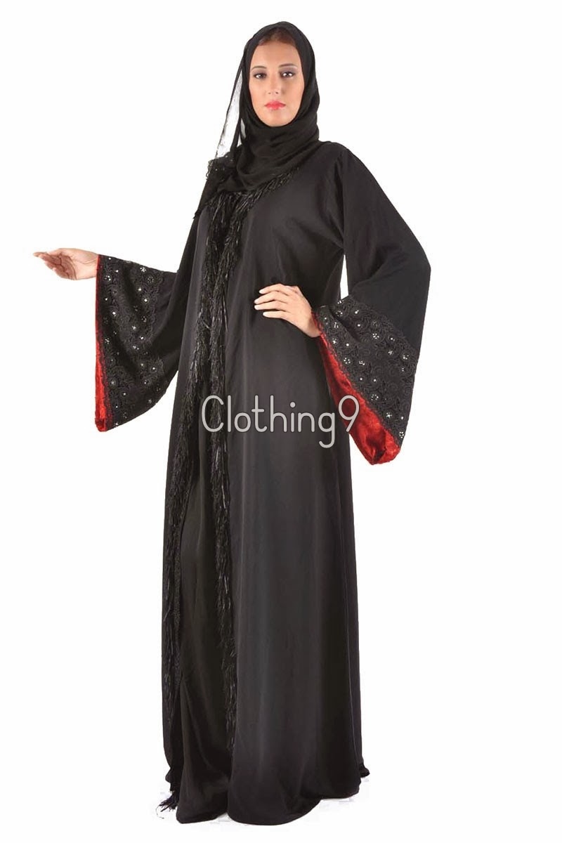 عبايات سوداء قمة الانوثة والاناقة والرشاقة والجمال للمحجبات Embroidered-abaya-designs-2014-dubai-37