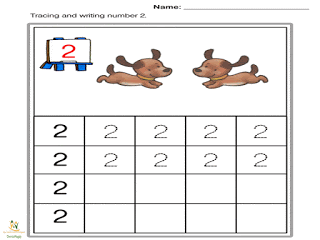 شيتات الأعداد فى اللغة الإنجليزية بالمراجعة KG1 للترمين جميع الأعداد بطريقة النقط للترمين   لأولى حضانة 2