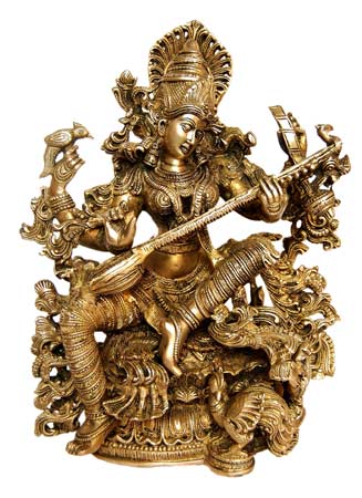 சரஸ்வதி பூஜை ஆயுதபூஜை வாழ்த்துக்கள் …………. Brass-saraswati-statue