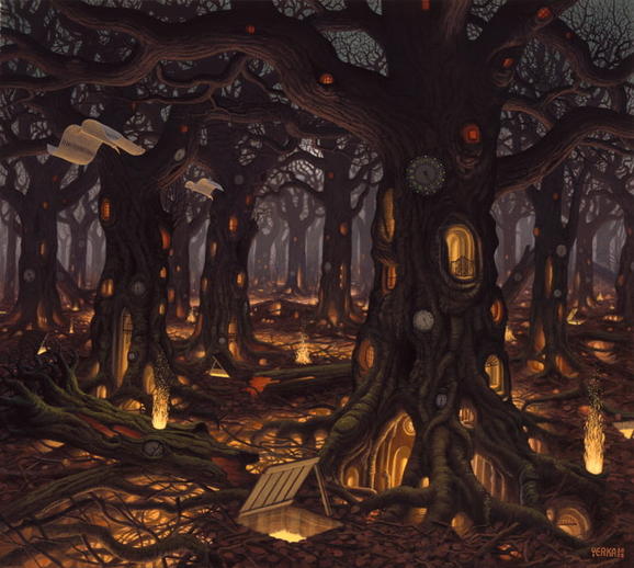 السريالية وجمالها الخيالي  Yerkaland-surreal-paintings-of-Jacek-Yerka-9