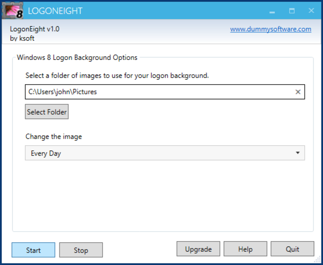 تحميل برنامج تغير خلفية ويندوز 8 باستخدام LogonEight Scr_0-652x535